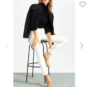 Everlane the “High Waist Straight Jean” in bone